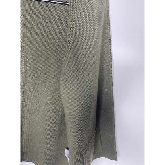 Talbots Military Style Cardigan Jacket Merino Wool Army Green Cozy Women's Sz M - Picture 7 of 8